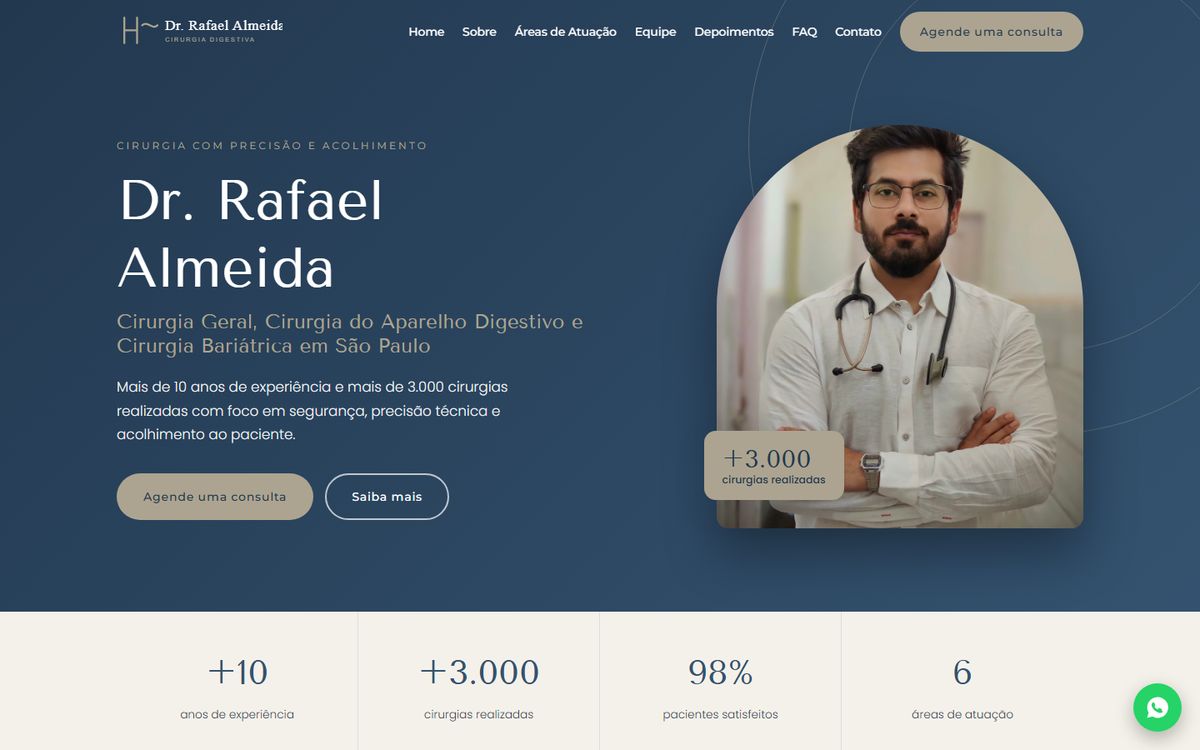 Projeto de site para médico cirurgião